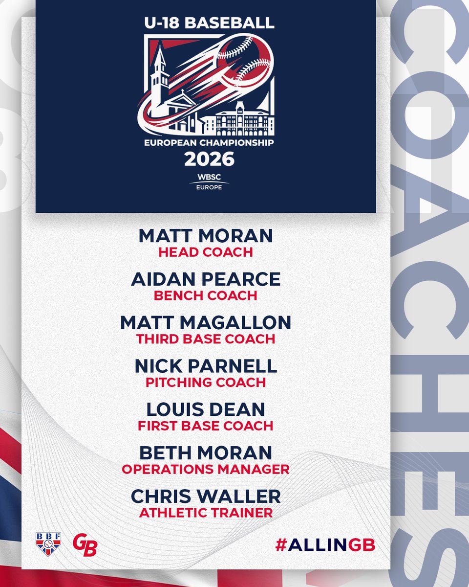GB_Baseball's tweet photo. GB’s Under 18s will be in action in Northern Italy next week (13th-19th July) taking on their counterparts from across the continent in the European Championships.

Head Coach Matt Moran has named a strong squad of players for the trip

https://t.co/ftTEN2Cg5Z https://t.co/EE4D8YEdw1