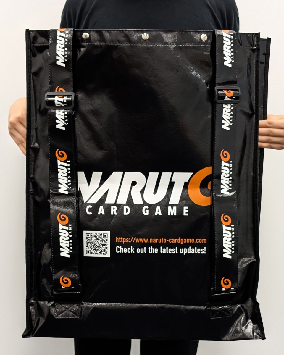 narutotcg_eng's tweet photo. Here's a look at the NARUTO CARD GAME backpack and sticker we'll be giving away at Gen Con 2026!

Backpacks will be given away each day on a first-come first-serve basis, and stickers will be given to booth visitors who follow us on social media!

Check the "Gen Con 2026 Event Information" page on our official website for all information on what gifts are available and how you can get them.
https://t.co/zmZ0lgnzdO

#NARUTOTCG