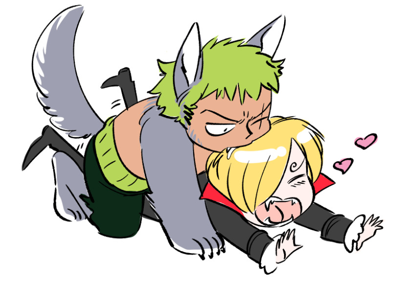 hackedmotionart's tweet photo. i completely forgot about this old werewolf zoro and vampire sanji lmao https://t.co/PBfOnlRnKZ