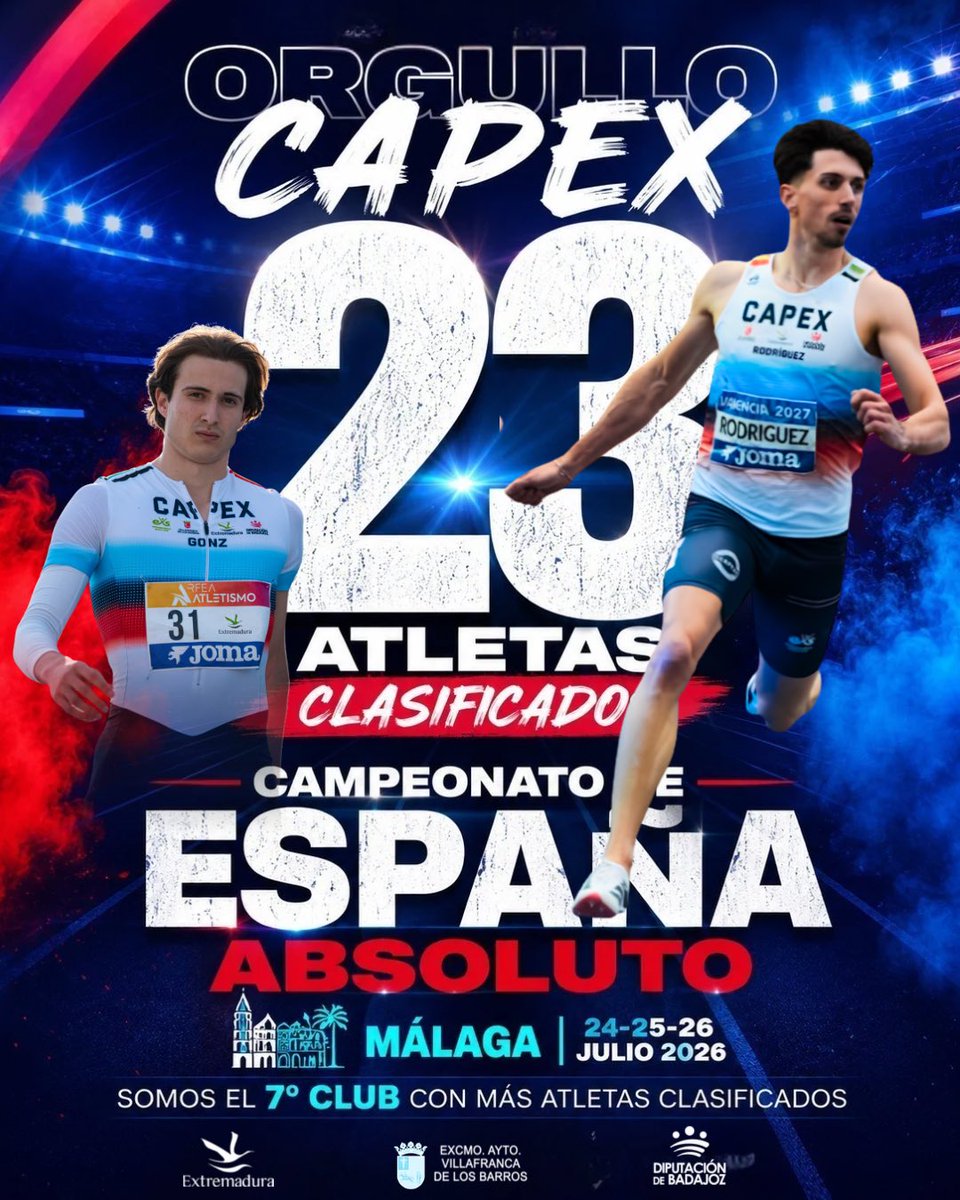 AtletismoCAPEX's tweet photo. @TORBELLINOSP0RT @FedExtAtletismo @Maven_AtBadajoz https://t.co/Nr0Jd3VNWe
