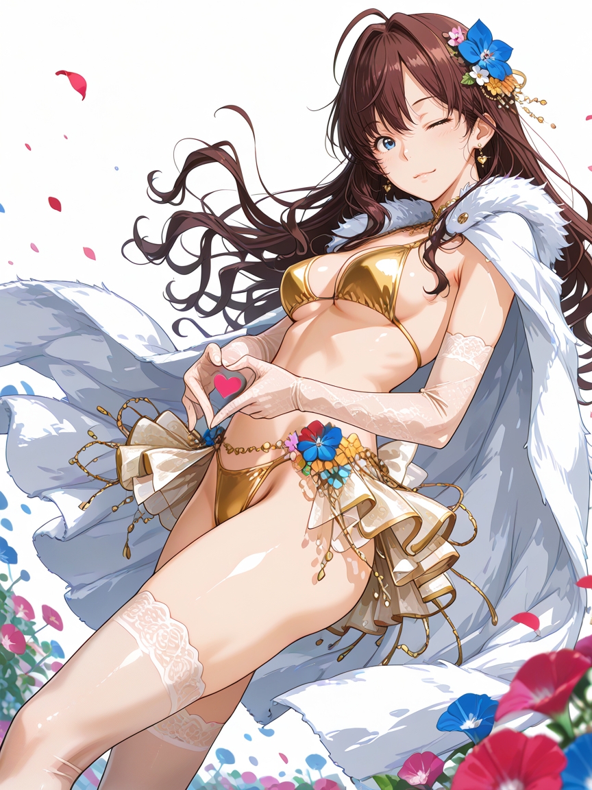 AI華金部 SFW illustration 参加いたします🤗 一ノ瀬志希と朝顔