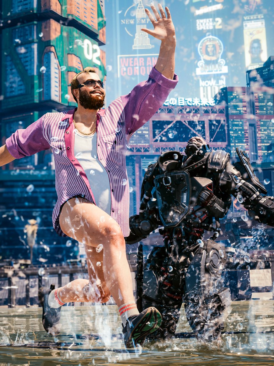 mamitas1222's tweet photo. Flaming Crotch Man 

Have a pleasant summer 🏖️
#Cyberpunk2077 https://t.co/dBvJEV3Bx0