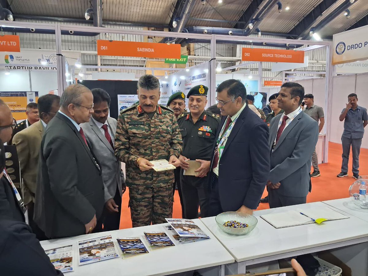 DefProdnIndia's tweet photo. Team DGQA showcased MoD's Key Initiatives, DGQA’s digital reforms, DTIS & DTP initiatives for a #Self-reliant defence ecosystem at the ‘15th Strategic Electronics Summit 2026’ held at BIEC, Bengaluru on 23 July 2026.

#DGQA Stall was visited by the Industry Partners and senior dignitaries from Govt, SHQs & DPSUs including Shri D.K. Shivakumar, Hon’ble Chief Minister of Karnataka, Lt Gen Rajiv Sahni, AVSM,VSM, Ph.D, DG EME, Shri Manoj Jain, CMD BEL, Maj Gen C S Mann, PVSM, AVSM,VSM, ADG ADB, Maj Gen Shivendra Kumar Bhattacharya, ADG EME(B), Dr Sasikumar Gendham, President ELCINA.

Dr N. Krishnamurthy, ADGQA (PP&T) and Shri D.M. Gajare, Controller, CQA(R) briefed the dignitaries visiting DGQA Stall on DGQA’s role in Quality Assurance, #Indigenisation and supporting MSMEs/Startups for #EaseofDoingBusiness.

#MSMEs #AatmanirbharBharat #DefenceProduction #Innovation