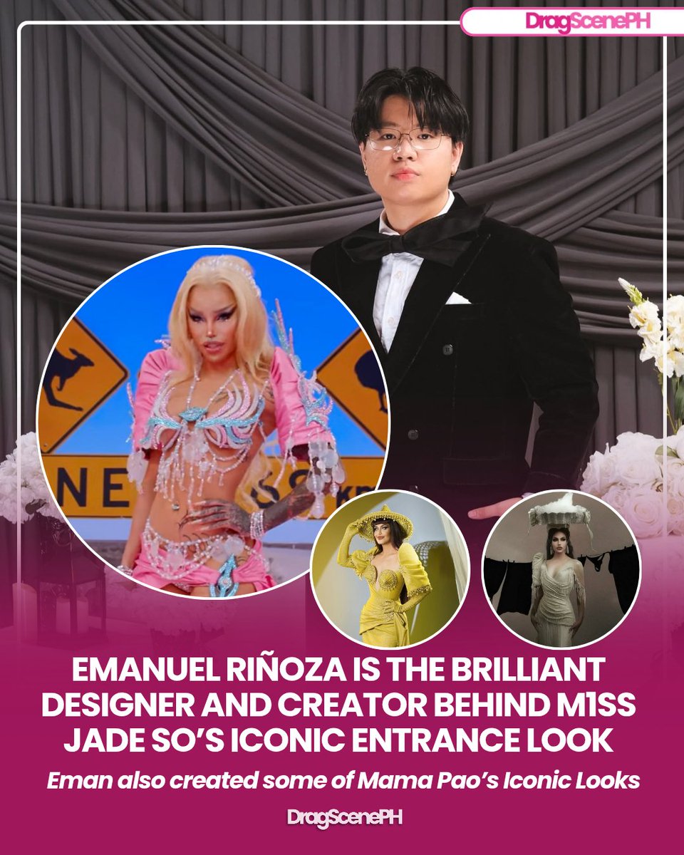DragScenePH's tweet photo. Bringing the vision to life. Eman Riñoza is the creative force behind M1ss Jade So's entrance look!

#DragScenePH
#DUvsTheWorld https://t.co/AGTh7ssfOV