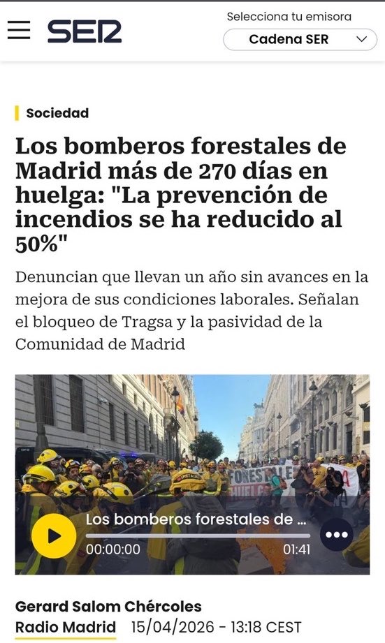Albert_Edero's tweet photo. Mientras regala el dinero público de todos a empresas, sanidad o educación PRIVADAS , lo invierte en toros y recorta dinero a bomberos forestales, quiere que el gobierno asuma el control de la emergencia porque es incapaz de gestionarla. https://t.co/fzcn3w8GNR