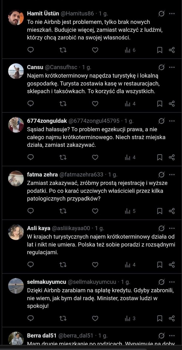 szyszkoj's tweet photo. Merhaba, Trolle! Proszę państwa, spójrzcie na tę listę „głosów obywateli”. Hamit, Cansu, Fatma Zehra, Selmakuyumcu… wszyscy biegle po polsku, wszyscy z identyczną tezą: obrona AirBnB w Polsce. Czyjego interesu bronią boty z Anatolii? Dobrze wiecie czyjego! https://t.co/CpLl8ezBsX