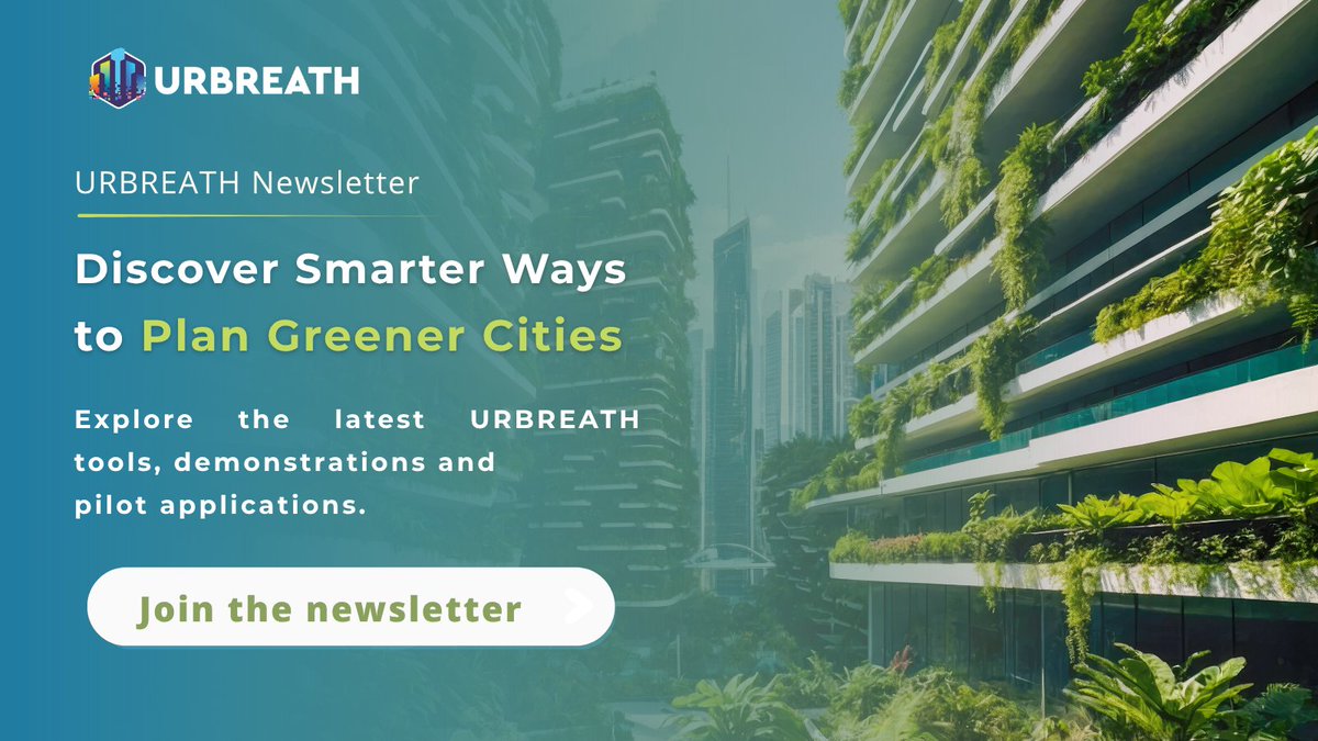 URBREATHProject's tweet photo. How can cities test solutions before investing in them? 🏙️ 

#URBREATH_eu tools help municipalities explore scenarios for heat, shade, water &amp; urban greenery before implementation. 

📩 Subscribe: https://t.co/4Ji38wYKMS

#UrbanPlanning #DigitalTools #ClimateAdaptation https://t.co/xVEgthjiRk