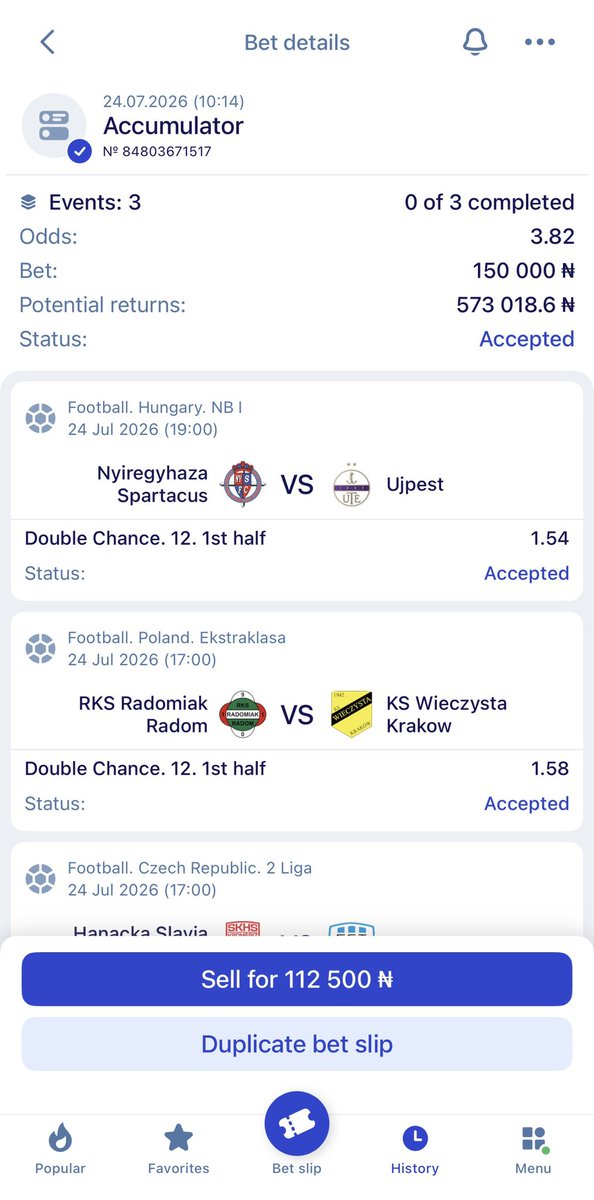 MrBeeSZN10's tweet photo. BET OF THE DAY ON PARIPESA🏆

PARIPESA CODE : ZX5P5

Register Here 👇
https://t.co/R5l67jAI53

✅Use promo code MILYPESA to receive your welcome bonus up to N200,000 https://t.co/sgljCAJQHu