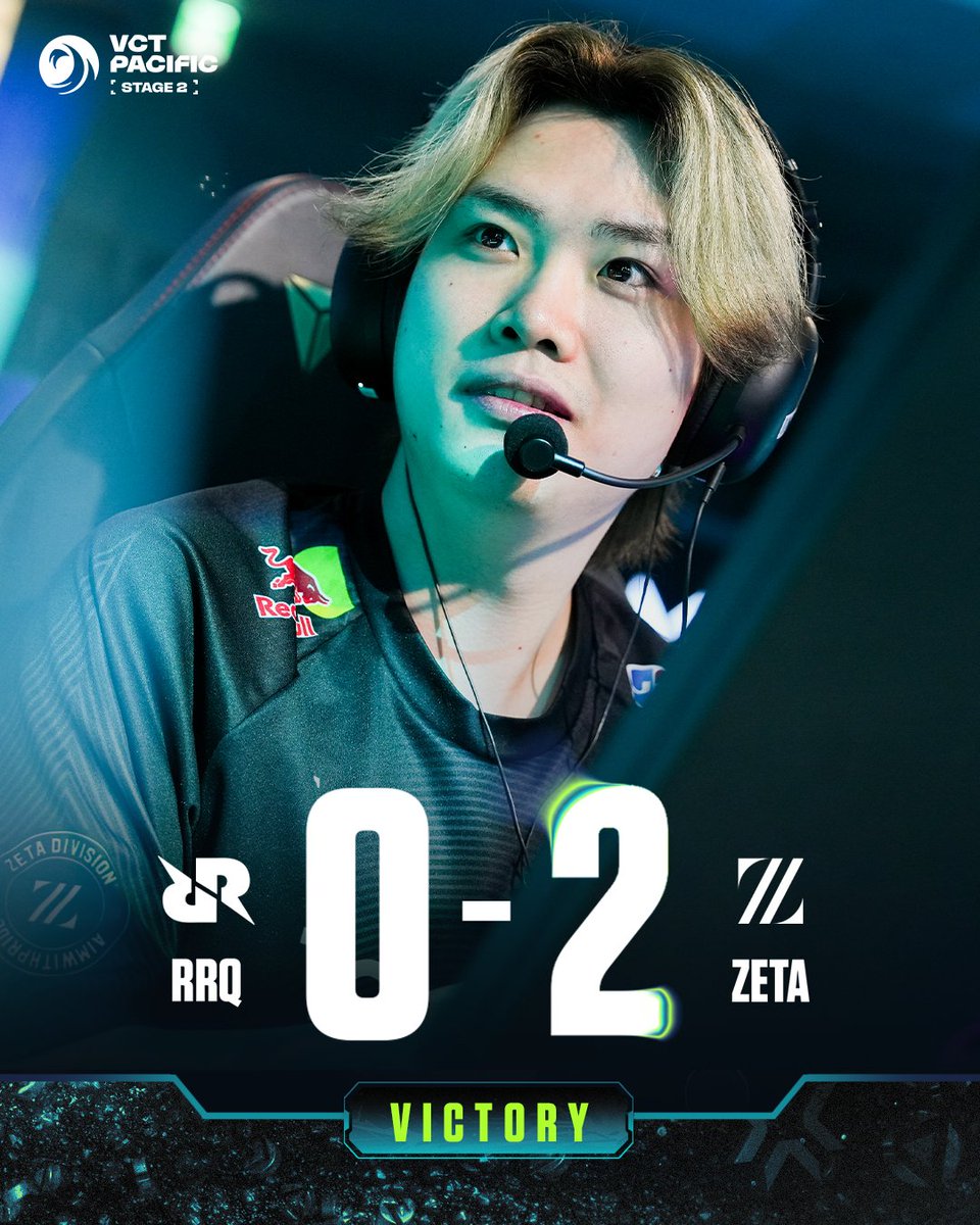 vctpacific's tweet photo. #ZETAWIN 👊

@AIMWITHPRIDE prove the predictions wrong with a sweep against RRQ, securing their first win in #VCTPacific Stage 2! https://t.co/i0anSeoUQV