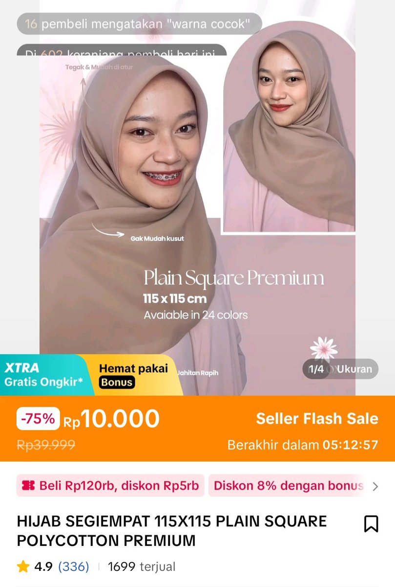 runranaaway's tweet photo. Dalam rangka ngabisin stock karena mau tutup toko, https://t.co/uir6u9Nc52 nge flash sale-in hijab bahan polycotton premium di ukuran 115x115 di 10rb aja. Gas keun guyss
#hijab #hijabmurah #obral #hijabsegiempat https://t.co/QBjc6Wyw1i