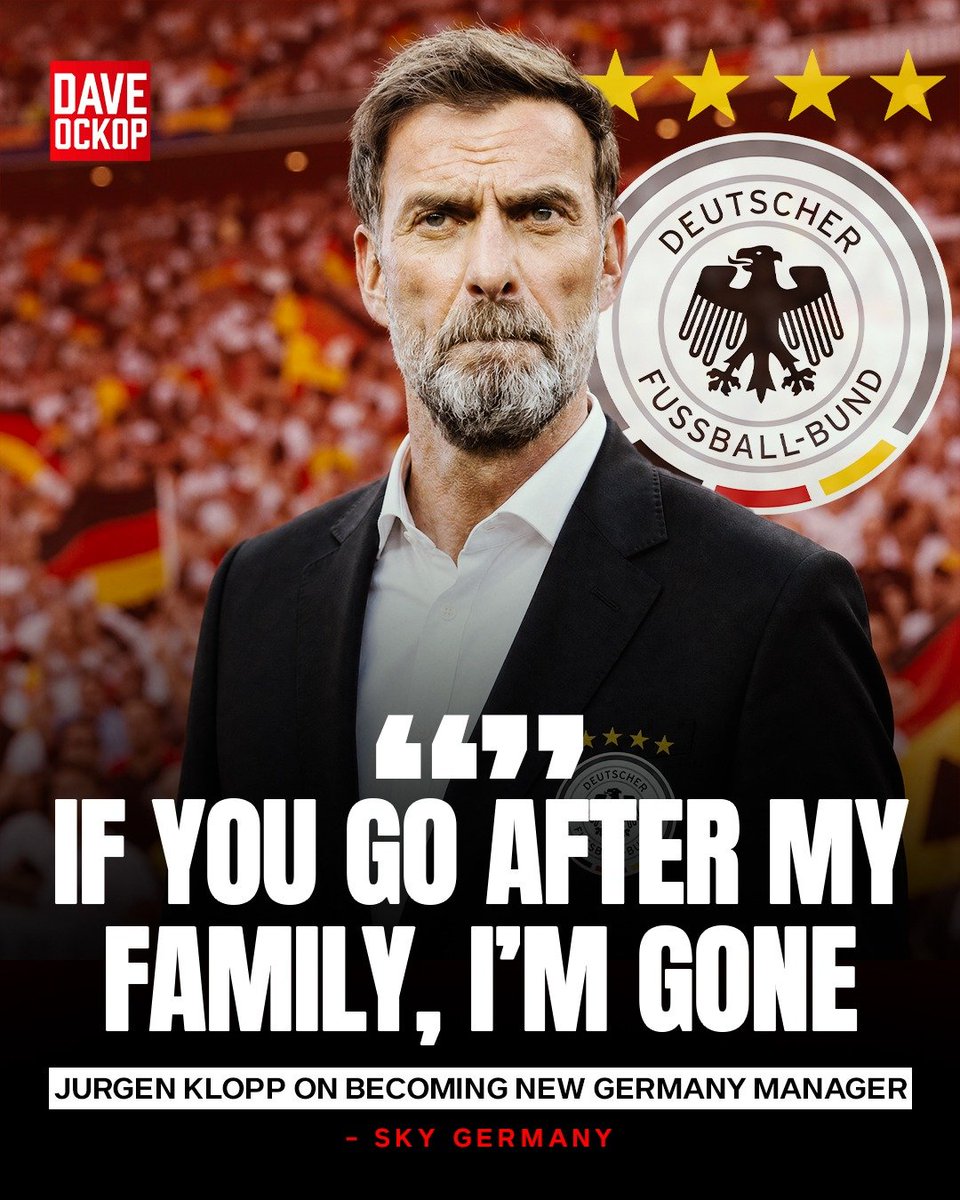 DaveOCKOP's tweet photo. Jurgen Klopp: “I’m not doing this job for myself. I’m doing it for you. I’m taking this job even though I’ve seen how you’ve treated Julian Nagelsmann. I’m taking it even though I’ve seen how you’ve treated Thomas Tuchel.

If you go after my family, I’m gone. If you think I’m rubbish, tell me to my face and I’ll leave immediately, without asking for any compensation.” @Plettigoal