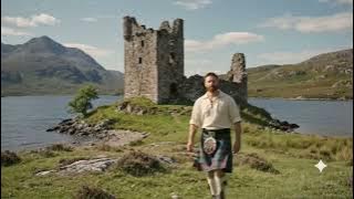tourscotland's tweet photo. Tour #Scotland short 4K #Summer travel video Blog clip of a Scotsman wearing a Kilt and Sporran and walking by the famous and ruined #Ardvreck #Castle on #ancestry, #genealogy, #history visit and trip to #Loch #Assynt in the #Sutherland, #Highlands https://t.co/MT5U2OpRA6 https://t.co/mPUGogGm8h