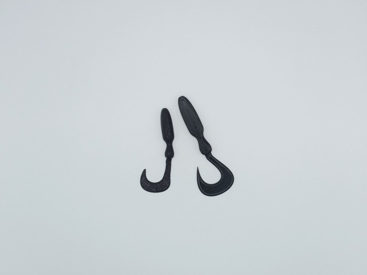 BUTZbassfishing's tweet photo. #BUTZ #製品情報
#Sickle（90 / 110）

昨今、なかなか見かけなくなった
グラブが、より使いやすく釣りやすく
現代風に生まれ変わりました！

グラブテール特有の水攪拌力
＋クビレボディからくる横揺れの
ミックスアクションが現代の
スレたバスにも、とても効果的です🔥

超低比重素材を採用しているので
ただ巻きでのレンジキープしやすく
ボトム立ちでの誘いや
テキサス、フリーリグでの
カバー撃ちも得意です🙌

#BUTZbassfishing
#バス釣り #bassfishing