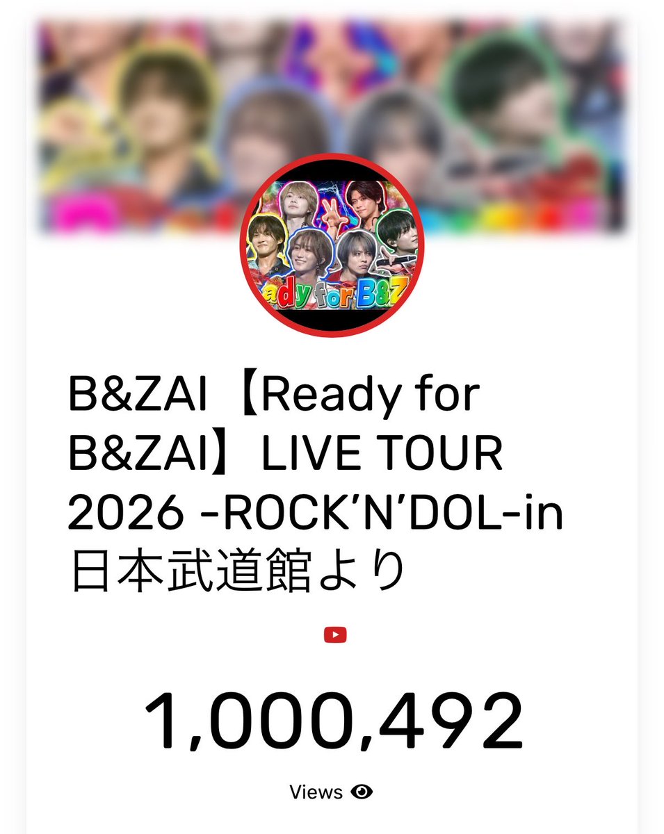 Chinaco95's tweet photo. B&amp;ZAI【Ready for B&amp;ZAI】LIVE TOUR 2026 -ROCK’N’DOL-in日本武道館より https://t.co/1gotGUsF2L @YouTubeより

100満開🌸おめでとう https://t.co/klcqWFML5h