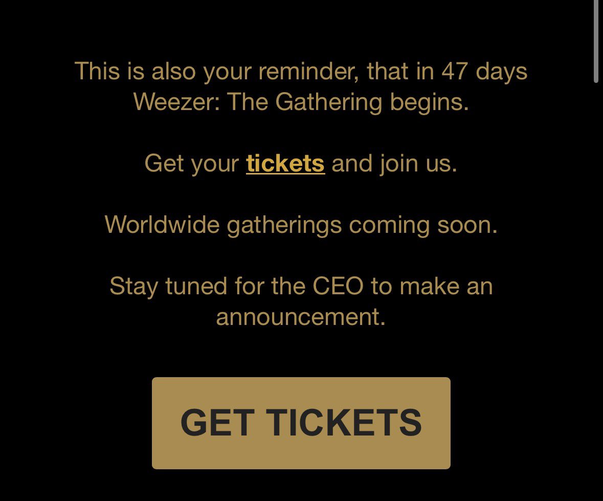 weezhub's tweet photo. Found at the end of an email sent out today. CEO is coming! https://t.co/Vi7uS1FFOI