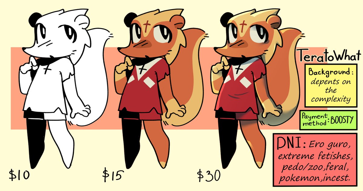 Teratofile13's tweet photo. A lot of people have asked me to start accepting commissions https://t.co/QrW1MfLw3w