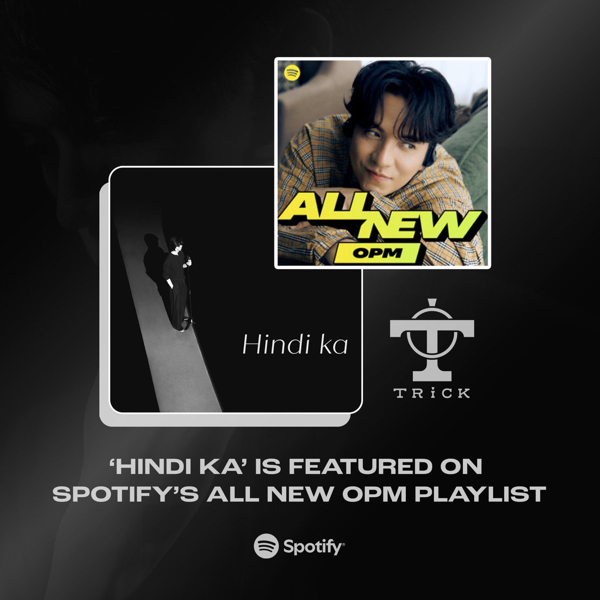 VIAEagency's tweet photo. [VIAE ARTIST FEATURE]

TRiCK's 'Hindi Ka' Pre-Debut single has been added to Spotify's "All New OPM" Playlist! Thank you @SpotifyPH

A great milestone for our new artist!

#TRiCK #VIAE_TRiCK #NewArtist #OPM #RNB https://t.co/v7Eyt26e3q
