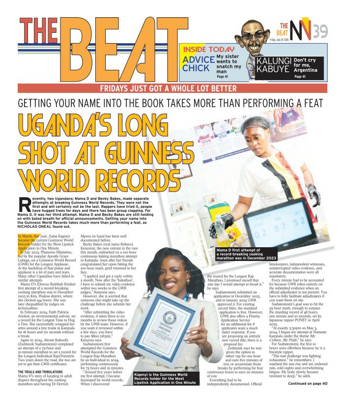 Rapwithzedmonk's tweet photo. Greetings everyone! 
Everything you need to know about my 2024 Guinness World Records 75-hour Rap Marathon has been beautifully summarized in today's @newvisionwire newspaper.

And guess what? The biggest announcement is in there too!

Grab your copy today and don't miss out on this exciting chapter of the journey.

#ZedmonksWorldRecord2026