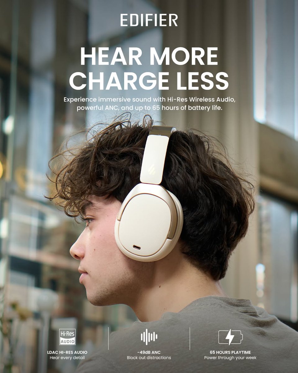 EdifierMalaysia's tweet photo. Whether you're commuting, working out, or just relaxing, the Edifier W80 offers an uninterrupted world of sound.

#EdifierW80 #Headphones #NoiseCancelling #AudioFile #TechReview #HiResAudio #Edifier #EdifierMalaysia https://t.co/ywuZDKtKsa