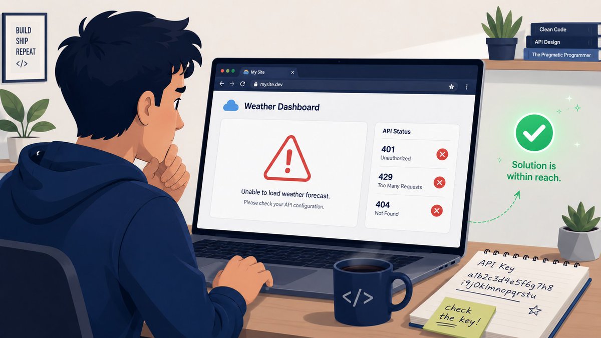 ShapedPlugin's tweet photo. The most common OpenWeatherMap API key errors are 401, 429, and 404. 🌤️🚫
Most can be fixed in under two minutes. ⏱️👇
👉🔗 https://t.co/AUDuuWw8wj
#WordPress #LocationWeather #OpenWeatherMap
#OpenWeather #Plugin #API #APIKey #APIError #Error https://t.co/KKrBVM7Yez