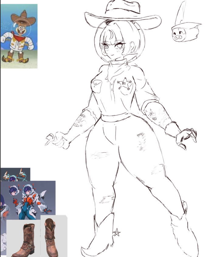 KFSocks's tweet photo. cowboy juno wip https://t.co/FputdALJOo