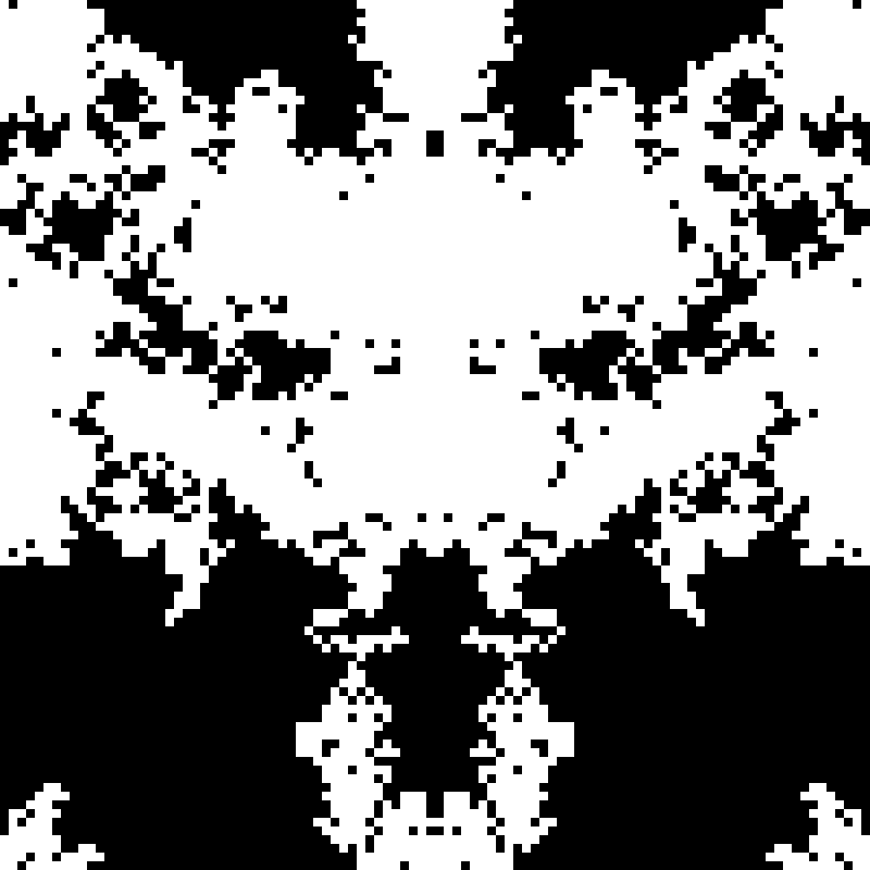 PatternRandom's tweet photo. Low resolution mirrored greywalk
iterations=9259,levels=1,seed=264004145
Extremely low: levels=1 (5-10) https://t.co/ZKRsVuHr4X