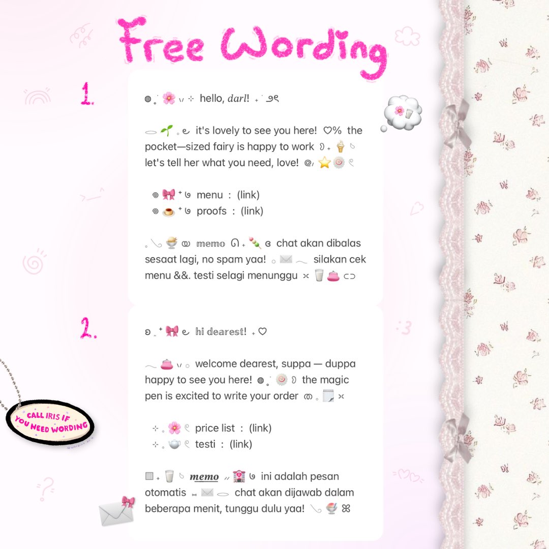 wordinh's tweet photo. ⠀
tap 𝑟𝑒𝑝𝑜𝑠𝑡 &amp;. join 𝕘𝕚𝕧𝕖𝕒𝕨𝕒𝕪!  ★%

♡___?!  happy birthday, @yorh

🌸🖇️  tman—tmun, ada 2 GREETING WORDING FREE untukmu dalam rangka perayaan ulang tahun kak chira  📷  test your luck today and come participate!  🎀🥛  scroll down to see more  🎞️

#bealanja https://t.co/k45igYkeXf
