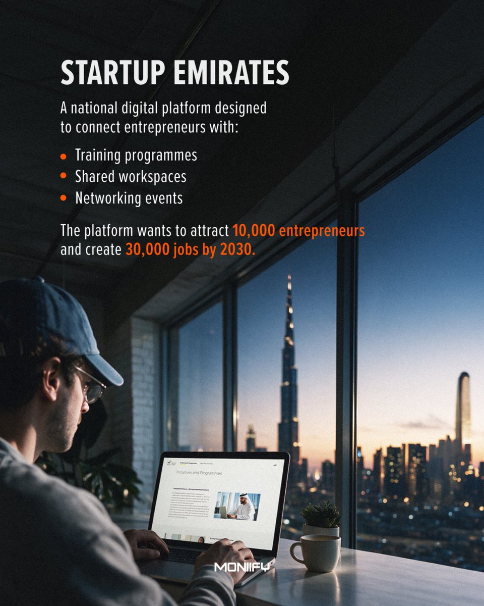 MoniifyBusiness's tweet photo. Building a startup in the UAE? These three resources offer training, setup guidance, funding, and growth support 🇦🇪

Comment “UAE” and we’ll send you all the links. 

#UAEStartups #StartupUAE #StartupEmirates #Hub71 #DubaiStartupGuide https://t.co/TD5ruiG4GD