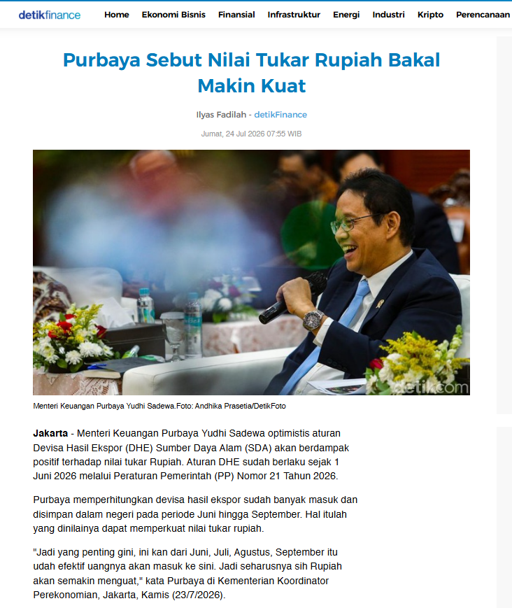 ardisatriawan's tweet photo. Purbaya: Rupiah bakal makin kuat! https://t.co/8KCQMj6AAV