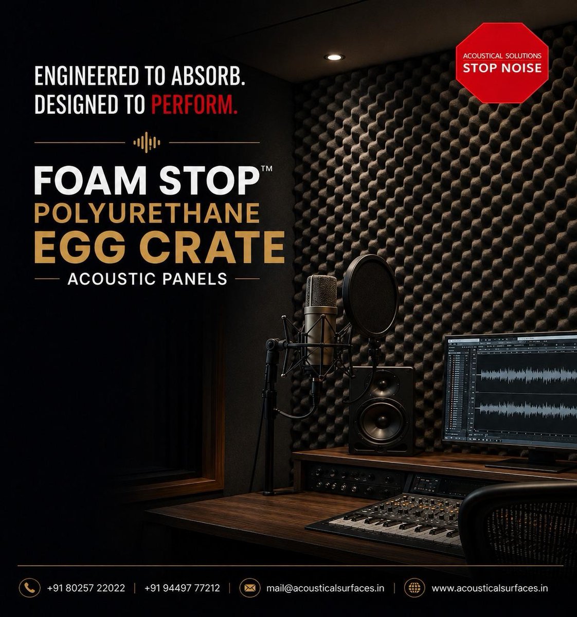 acousticsurface's tweet photo. Engineered to Absorb. Designed to Perform.
👀 Explore the product datasheet:
 https://t.co/1PClAAwk0H
📞 +91 80257 22022 | +91 94497 77212
 📧 mail@acousticalsurfaces.in
 🌐 https://t.co/07gim9NFTz
#FoamStop #EggCrateFoam #PolyurethaneFoam  #AcousticPanels #MadeInIndia https://t.co/G4oaQSUe6w