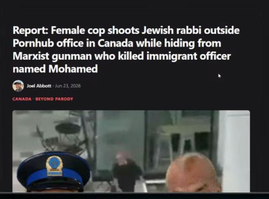 BuzzkillTr50351's tweet photo. @newstart_2024 Headquarters in Canada huh? Well, this headline of the century seems more believable now! I wonder why there was a Rabbi there? 🤔 https://t.co/j5l1qmk2FJ