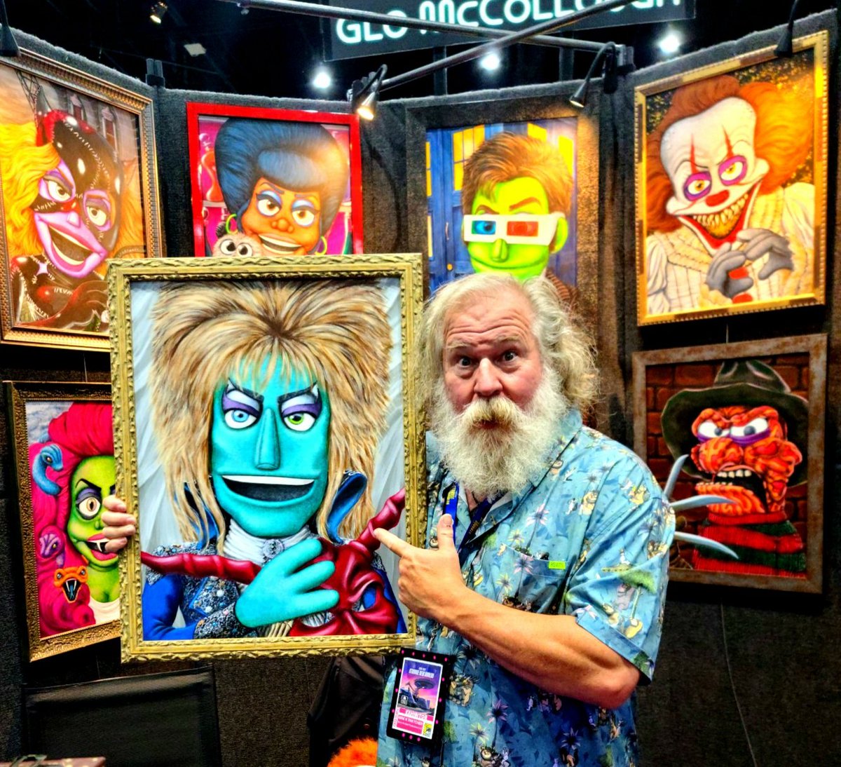 KirkThatcher's tweet photo. Hey friends at San Diego Comic Con!!! If you love art, Muppets, puppets or Horror check out the amazing prints and paintings at Imp Posters, Booth 4820 - Puppets that Cosplay by Glo McCollough - Say Hi from me and buy some cool puppet art!!
#sdcc #sandiegocomiccon #puppetart https://t.co/8Gj6wN7YYD