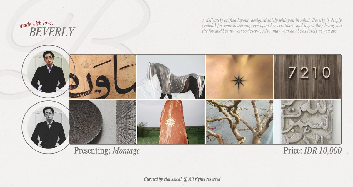 claussical's tweet photo. ★ ... / #bealanja — please help me to repost? thank you so much! <3

Introducing Montage—a collection of cinematic moodboard layout featuring Jaehyun Jung where quiet elegance and timeless details come together.

✦ Made with love, always. https://t.co/d1pGp0jj1J