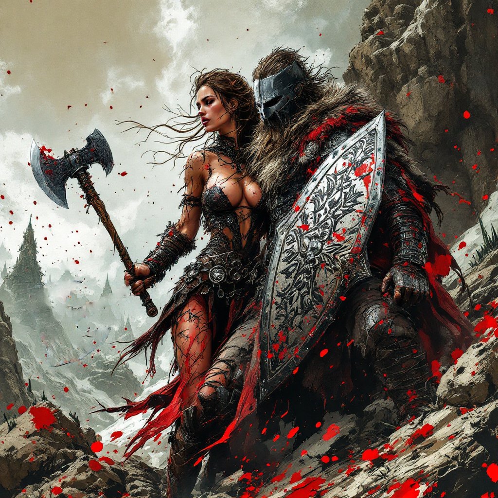 AImag_INC's tweet photo. Viking Chaos 
#AIArt #AIGeneratedArt #AIDigitalArt #CyberpunkArt #SurrealArt #superhero #CryptoMeme #SciFiArt #AbstractAI #AIConceptArt #FantasyAI #Cyborgs #Steampunk #cyberpunk https://t.co/OAQXgsW9AV