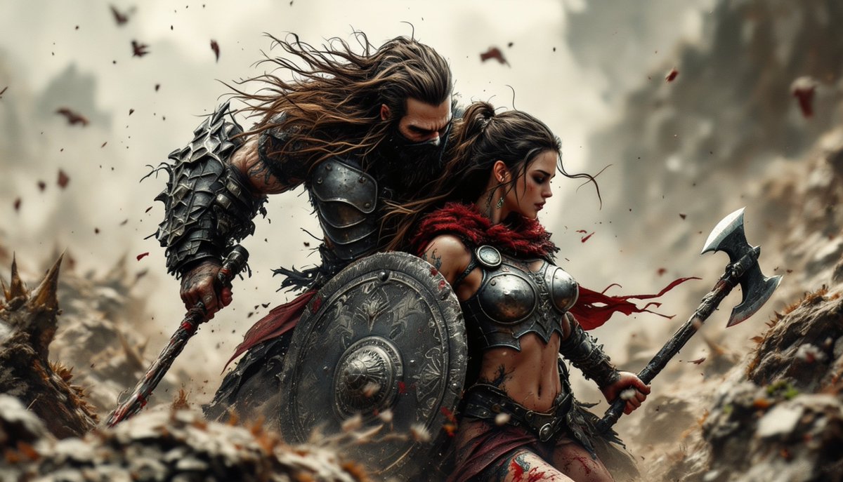 AImag_INC's tweet photo. Viking Chaos 
#AIArt #AIGeneratedArt #AIDigitalArt #CyberpunkArt #SurrealArt #superhero #CryptoMeme #SciFiArt #AbstractAI #AIConceptArt #FantasyAI #Cyborgs #Steampunk #cyberpunk https://t.co/OAQXgsW9AV