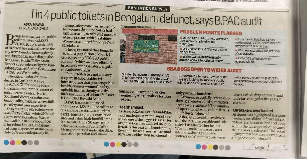 BPACofficial's tweet photo. Thank you to the media for covering B.PAC's report and helping amplify the conversation on strengthening urban governance and civic engagement in Bengaluru.

We appreciate the coverage by @ndtv, @htTweets, @DeccanHerald, @timesofindia, @THBengaluru, @DeccanChronicle, @NewIndianXpress & @bengalurupost1. Your reporting plays an important role in bringing evidence-based policy discussions to citizens, stakeholders, and decision-makers.

Together, informed public discourse can help build a more accountable, transparent, and citizen-centric Bengaluru.
- https://t.co/6vwnBk3VVY
- https://t.co/uXCK94dVv5
- https://t.co/wbpozP0K1Z
- https://t.co/KZ50aQtOmp
- https://t.co/YKw4HSOTaP

@kiranshaw @TVMohandasPai @prashanthp @Nithin0dha @tweetenator @zenx @DKShivakumar @krishnabgowda @GBA_office @GBAChiefComm @BNCCofficial @comm_blr_south @BECCUPDATES @BWCCofficial @BCCCofficial @ashwinmahesh