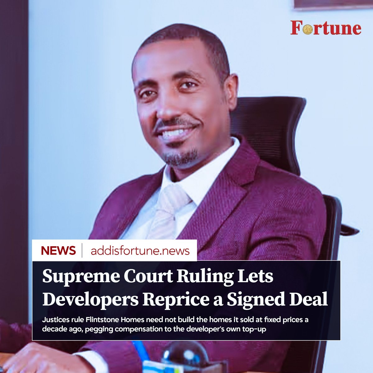 addis_fortune's tweet photo. The arbitration tribunal ruled Flintstone could not be compelled to build and ordered refunds with interest, but set compensation at 10,800 Br a square metre. #RealEstate #Litigation #Flintstone #Ethiopia
Read more - https://t.co/yDrJxpdldJ https://t.co/eVPNILRCwg