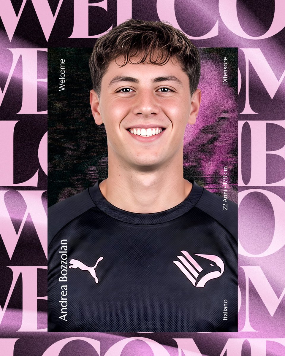 Palermofficial's tweet photo. Benvenuto in rosanero, Andrea #Bozzolan 🩷🖤 https://t.co/dY0o3ld2cD