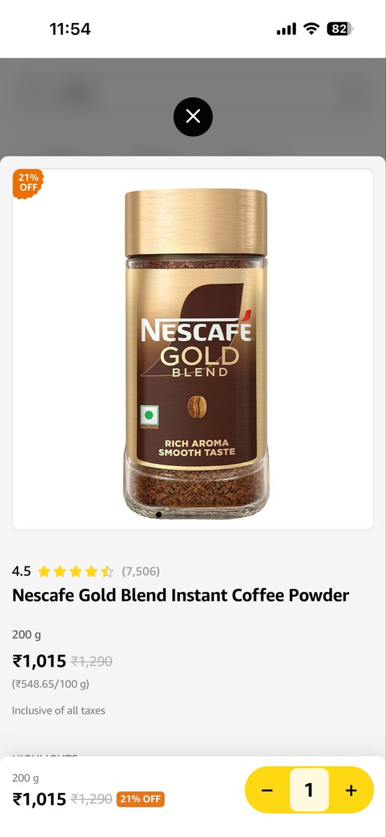 k_yash07's tweet photo. Since when did 100% coffee start containing breakfast cereal ingredients? 👀

@amazonIN, your product page seems to be having an identity crisis. 
Might want to fix this bug!!!!!! https://t.co/DF2IOPgclj