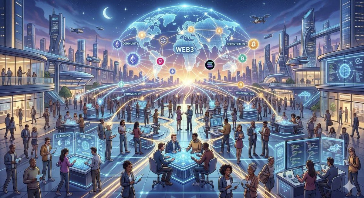 Megafi_Offical's tweet photo. Maybe the next internet won’t be built by one company.

Maybe it will be built by millions of creators, developers and communities.

AI gives them intelligence.

Blockchain gives them ownership.

Web4 gives them a new direction.

The future is open.

#AI #Web4 #Web3 #Blockchain https://t.co/4F5AFMRTBo