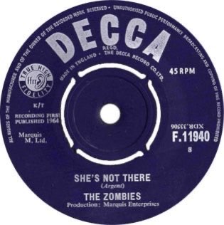 kennylanglea's tweet photo. Happy Birthday to She’s Not There. Single released this day in 1964 by The Zombies. Their 1st. Written by Rod Argent, it made No.2 in the US. Santana’s cover version was a worldwide hit in 1977 and a radio favourite ever since #TheZombies https://t.co/O7ROVRXqEN