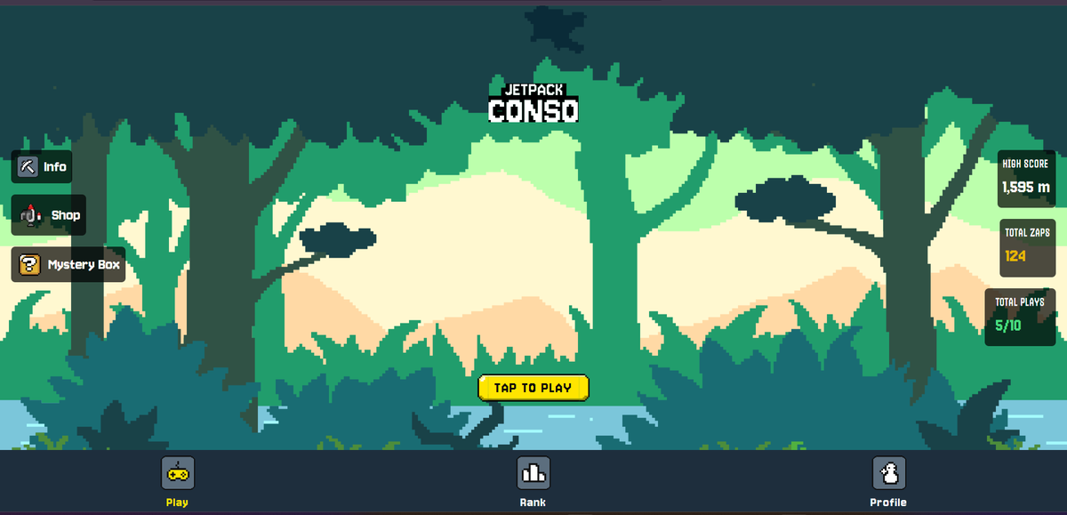 baselighter's tweet photo. Ready to test your reflexes and earn rewards?

The Jetpack CONSO Campaign is now live!

Fly through obstacles, collect ZAPS, unlock Mystery Boxes, and climb the leaderboard for exclusive perks. 

🎮 Register → https://t.co/6TdUzHc1b9 (need code)
🔹 Connect your SUI wallet
🔹 Collect ZAPS & power-ups
🔹 Compete for the highest score

Time to prove your skills. Who's aiming for the top spot?
@conso_xyz