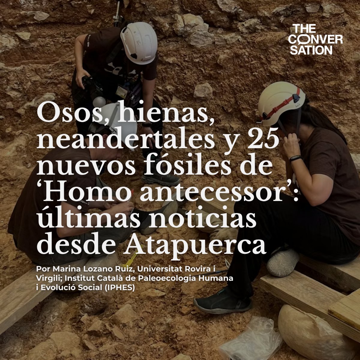 Conversation_E's tweet photo. ¡Ya conocemos los hallazgos de la campaña de excavación nº 48 en los yacimientos de Atapuerca! 

Nos lo cuenta todo la investigadora de @iphes Marina Lozano: https://t.co/rfIgBMh3gq https://t.co/RQzoIm4wWq