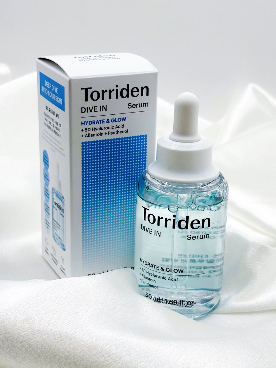 teibanumai's tweet photo. 【PR】うるおい不足を感じたらこれ🩵💧

▶ Torriden / @torriden_jp
☑︎ ダイブインセラム

大人気なダイブインセラムって実はリニュー���ルしてたの知ってた(՞ o̴̶̷̤  ̫ o̴̶̷̤՞)❓

Torriden独自の5Dヒアルロン酸*1と、従来品比2倍に強化した低分子ヒアルロン酸*2を配合した高機能保湿セラムのダイブインセラム.ᐟ.ᐟ角質層までうるおいを届ける"インナーモイスチャーケア"で、乾燥によるインナードライやハリ不足、キメの乱れなどの肌悩みにアプローチしてくれるよ🥹🤍

テクスチャーはみずみずしいウォーターセラムで、スーッとなじんでべたつきにくく今の時期にも使いやすいのが好き🤍しっとりとうるおったツヤ肌を目指したい方におすすめだよ👍🏻 ̖́-

*1 ヒアルロン酸Na、加水分解ヒアルロン酸、ヒアルロン酸クロスポリマーNa、加水分解ヒアルロン酸Na、アセチルヒアルロン酸Na（すべて保湿成分）
*2 保湿成分（1,000ppm／従来品比2倍）