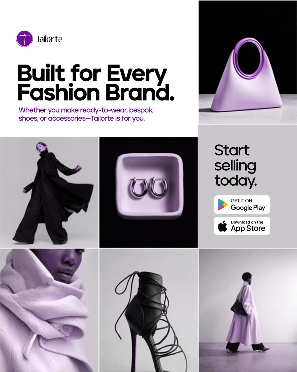 TailorteApp's tweet photo. Fashion is more than what you wear—it’s what you create.🤗

Whether you’re into ready-to-wear, bespoke pieces, shoes, or accessories, Tailorte gives your fashion brand a space to grow, connect, and get discovered.

Ready to take your brand to the next level? Start selling today. https://t.co/8yxJOSfr9Z