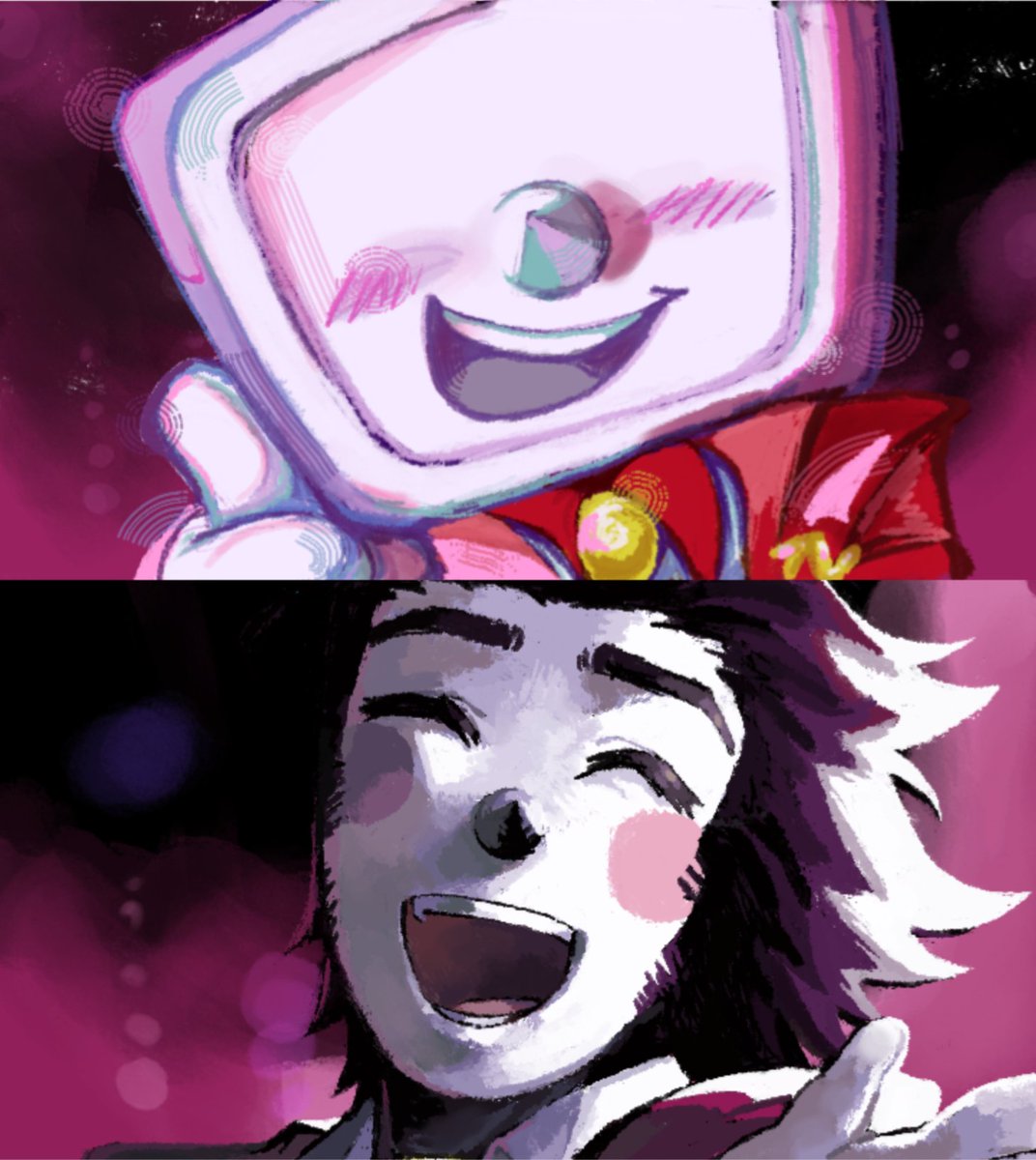 FishyyRod's tweet photo. [Thier smiles seemed so bright...] 2/2
Collab with @gurarazor 👅
#deltarune #spamtenna https://t.co/wARHZiyFbS