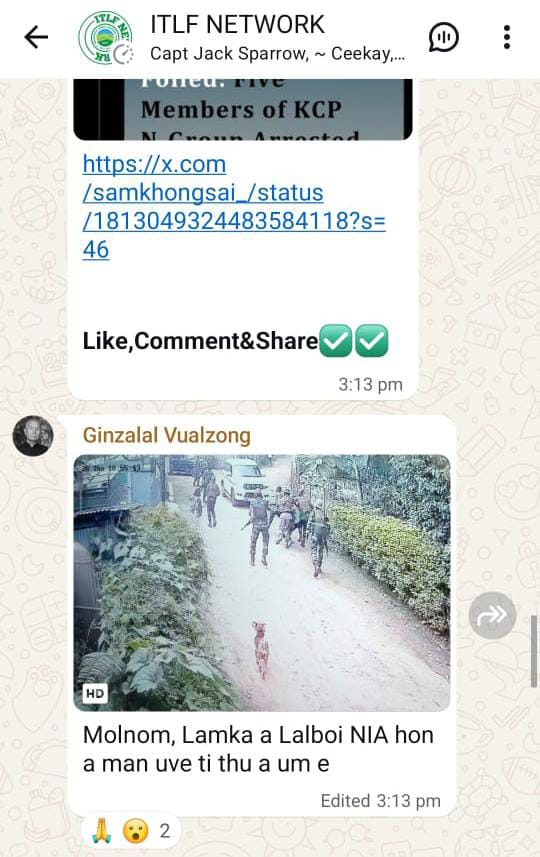 KhambaMoir7985's tweet photo. The @NIA_India n security forces arrested a 
#KukiTerrorist belonging to the UKNA group involved in the Manipur violence.

In the picture, he can be seen dragging him away.

KZC leader, arsonist, and warmonger @vualzong seems very concerned about the arrest.

@rajkbhat @nit_set https://t.co/1WR9AU53sE
