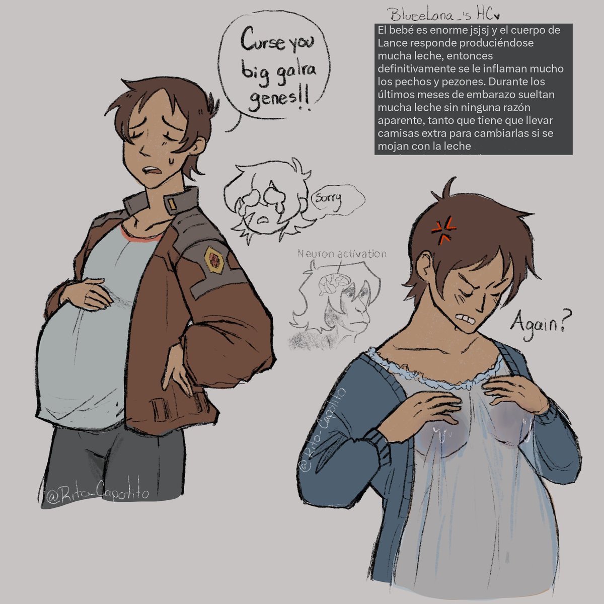 Rito_Capotito's tweet photo. ‼️MPREG‼️
Pregnant Lance HC pt. 1
I'm drawing as fast as I can 🤧 your ideas are soo cute! (I'm letting the spicy ones for the end hehe) #lancevld #mpreg https://t.co/nHS8hshK0G