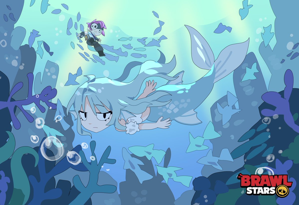 pennymully_'s tweet photo. Mully, who is always busy picking up trash by the sea, is more serious about ocean cleaning than anyone else! As long as it doesn't interfere with her changing constitution when closed to the water!

#BrawlstarsOC https://t.co/8zD5ApL4Mt