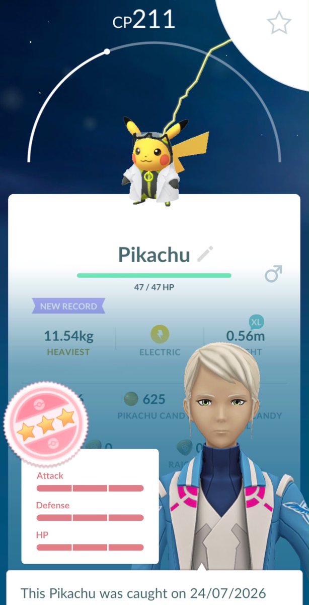 Mr_MuFc1987's tweet photo. No way my Sons account got the Hundo from snapshot encounters!!! 🤣🤣🤣 i want to say I’m happy for him but I’m not #pokemonGo #pikachu #pokemongofreinds #pokemongoapp https://t.co/EQLpYGAc7V